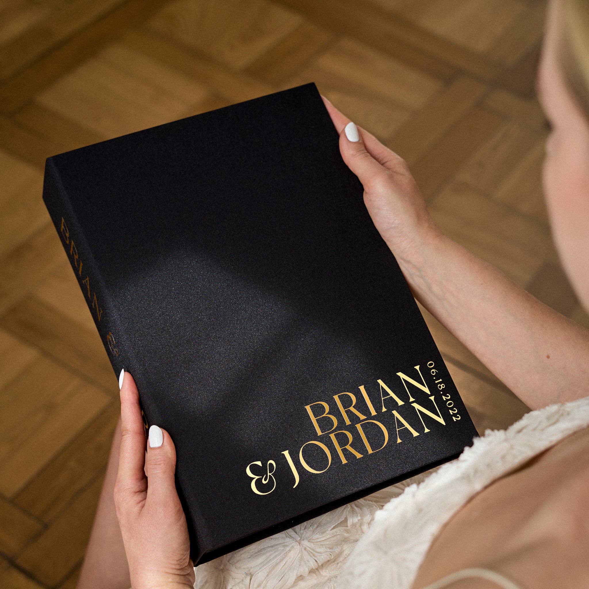 Black Pages + Black Cover + Real Gold | Guest Book