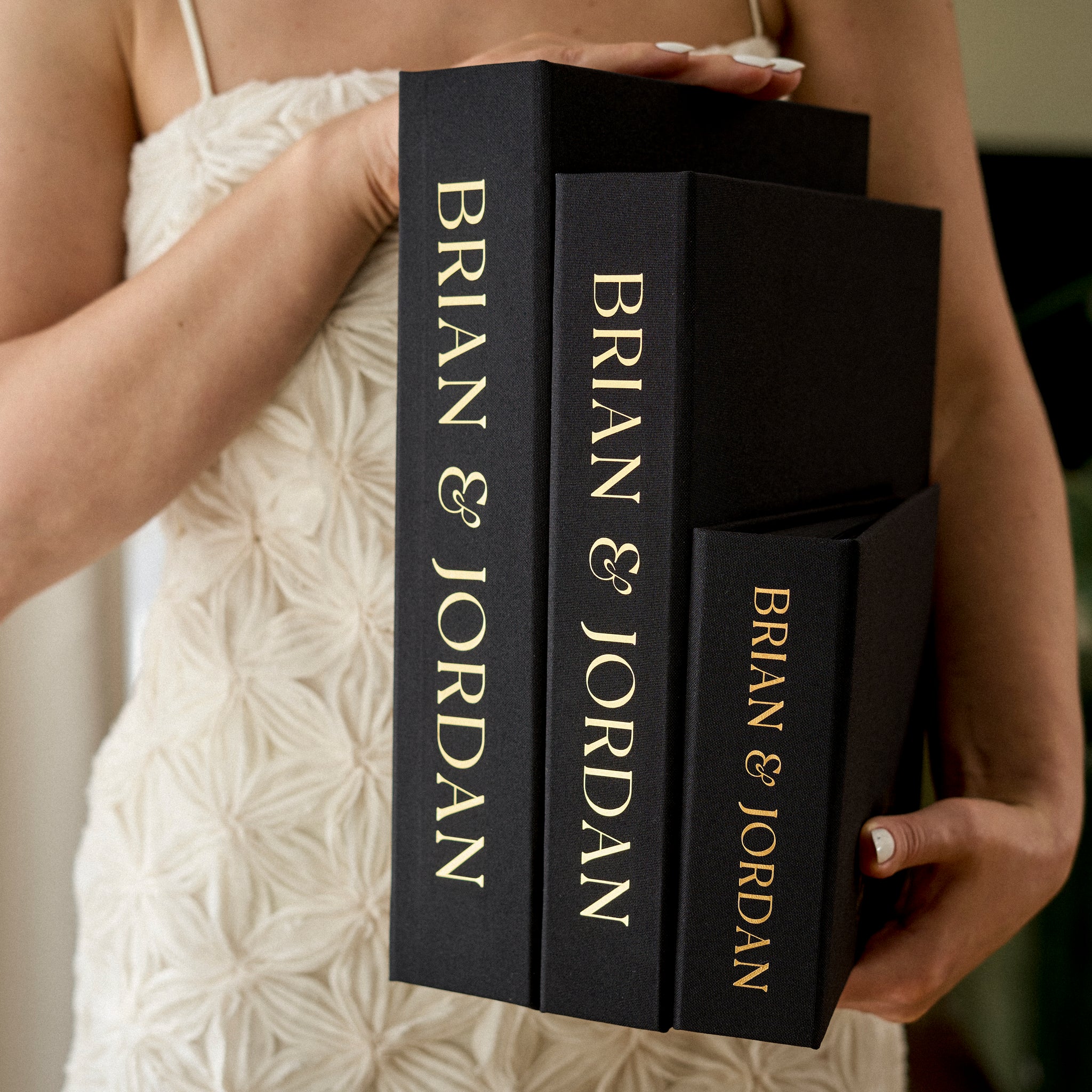 Black Pages + Black Cover + Real Gold | Guest Book