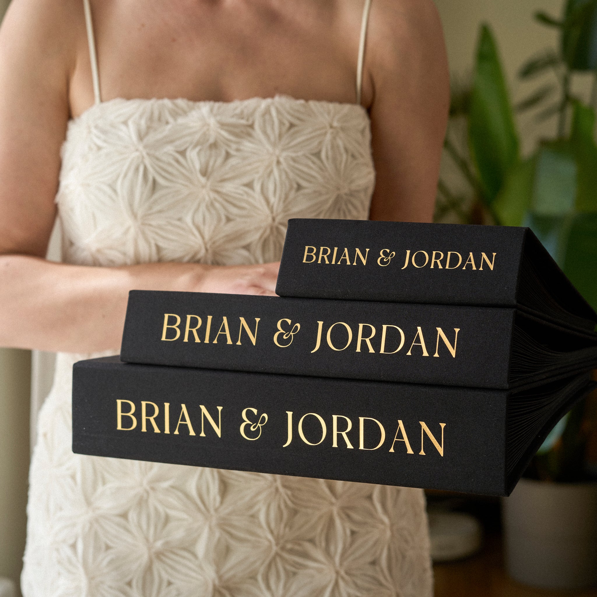 Black Pages + Black Cover + Real Gold | Guest Book