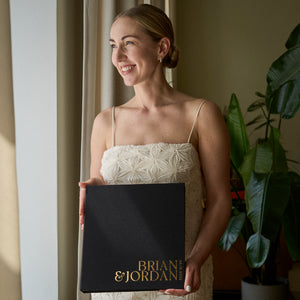 Black Pages + Black Cover + Real Gold | Guest Book