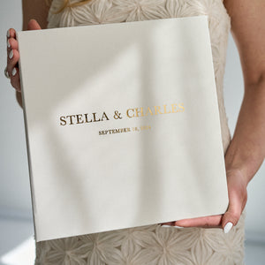 Silky White + Real Gold | Guest Book