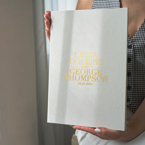 Silky White + Real Gold | Guest Book