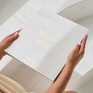 Silky White + Real Gold | Guest Book