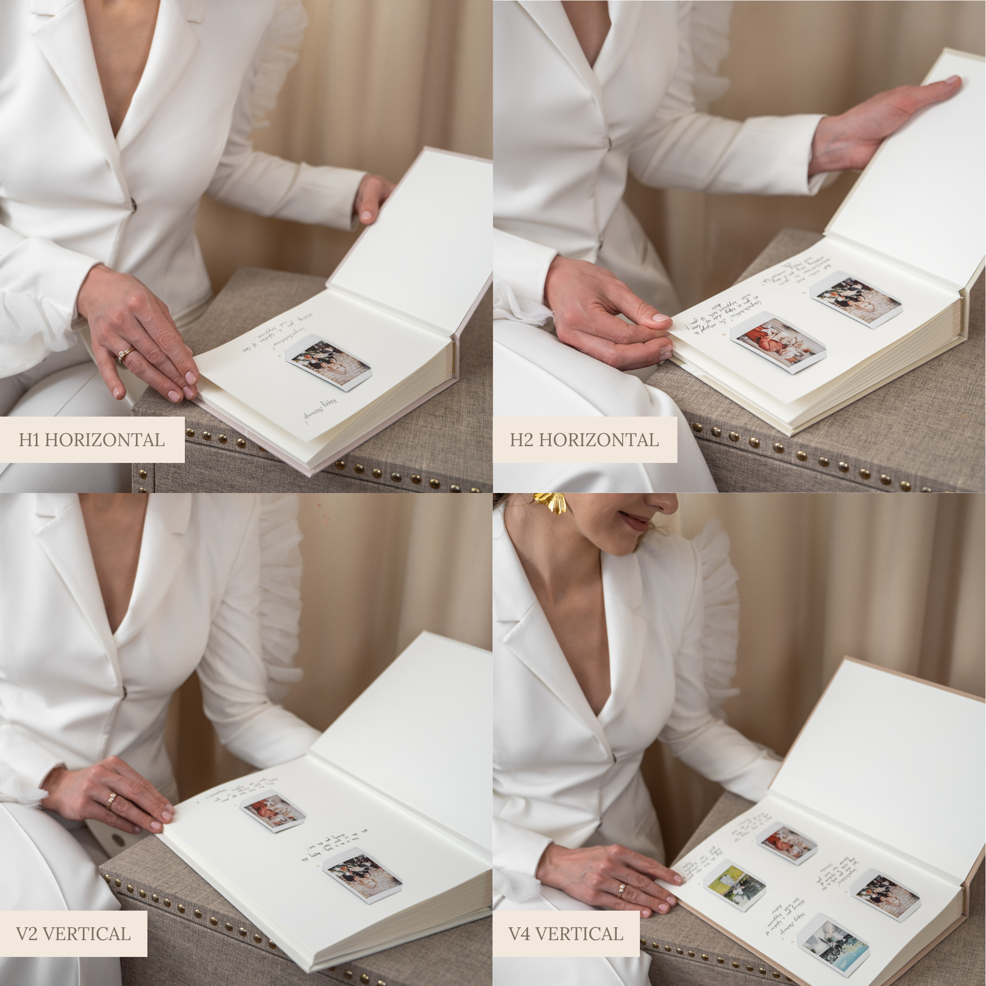 Ivory + White Velour | Guest Book